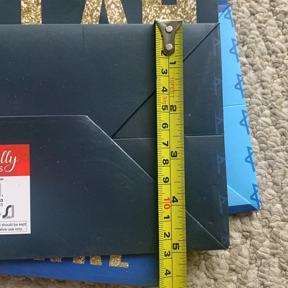 NWT Hanukkah Blue and Gold Glittered Gift Bags Bundle- 3 pack